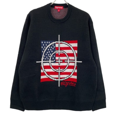 シュプリーム 25FW ブラック TAEGET SWEATER ターゲット セーター L