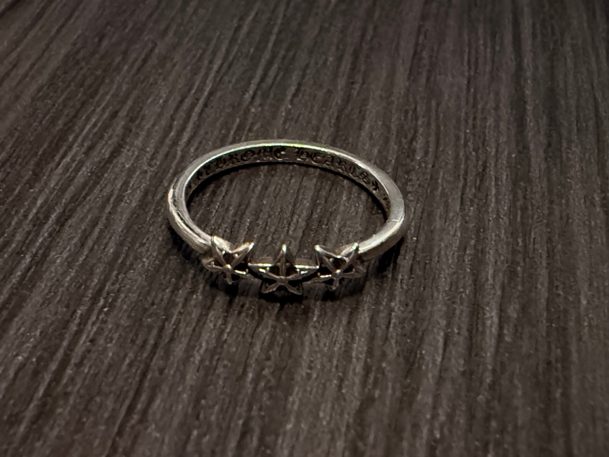 Chrome Hearts Bubblegum Ring w/ 3 Star "Silver"