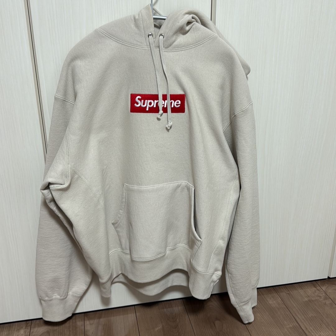 Supreme Box Logo Hooded Sweatshirt "Stone" (24FW)