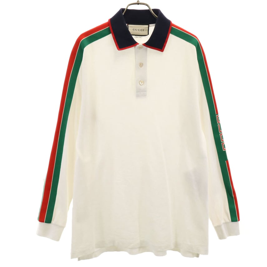C (やや傷や汚れあり)】GUCCI グッチ イタリア製 長袖 ポロシャツ S C (やや傷や汚れあり)】GUCCI グッチ イタリア製 長袖 ポロシャツ S