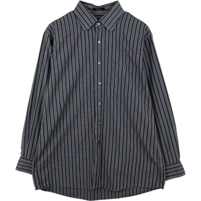 古着 90~00年代 カルバンクライン Calvin klein マルチストライプ 長袖 コットンストライプシャツ メンズL相当/eaa622278