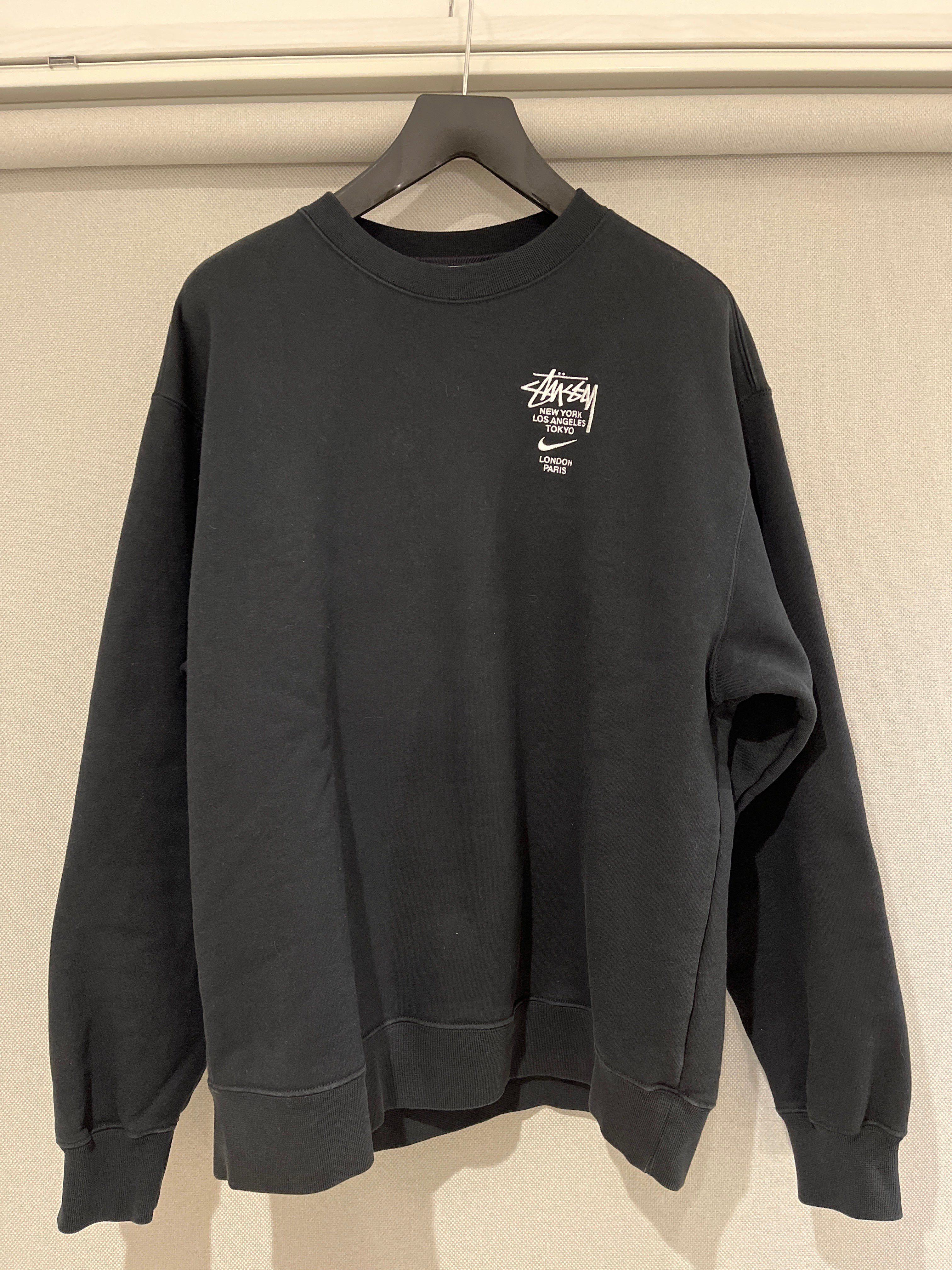 Nike x Stussy International Crewneck Sweatshirt (US Size) "Black" DC4198-010