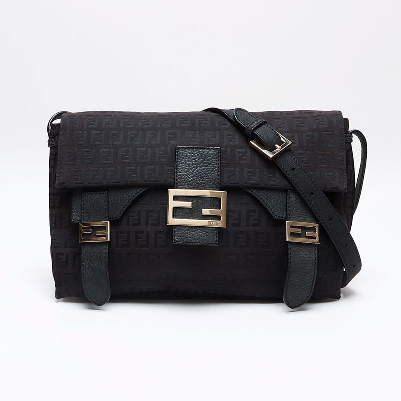 フェンディ FENDI ズッキーノ ロゴ ショルダーバッグ【中古】