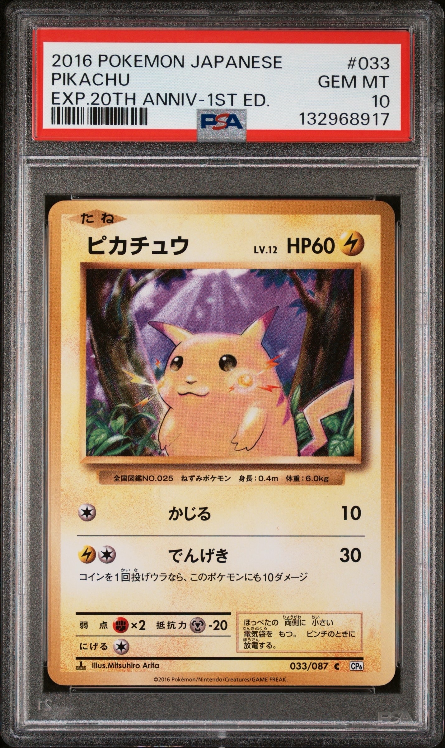 ピカチュウ C :1ED [CP6 033/087](コンセプトパック「ポケットモンスターカードゲーム 拡張パック 20th Anniversary」)