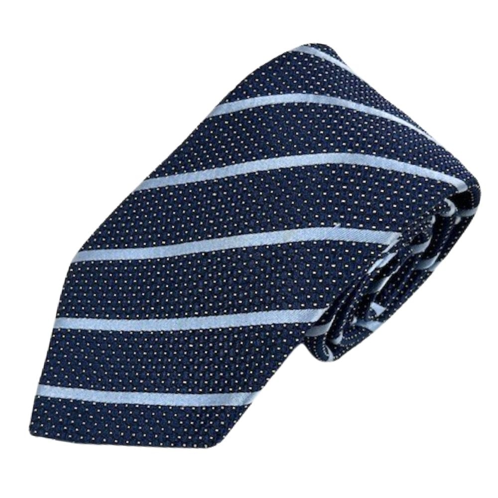 GIORGIO ARMANI ジョルジオアルマーニ レジメンタルタイ ネクタイ 青系 正規品 / B1356