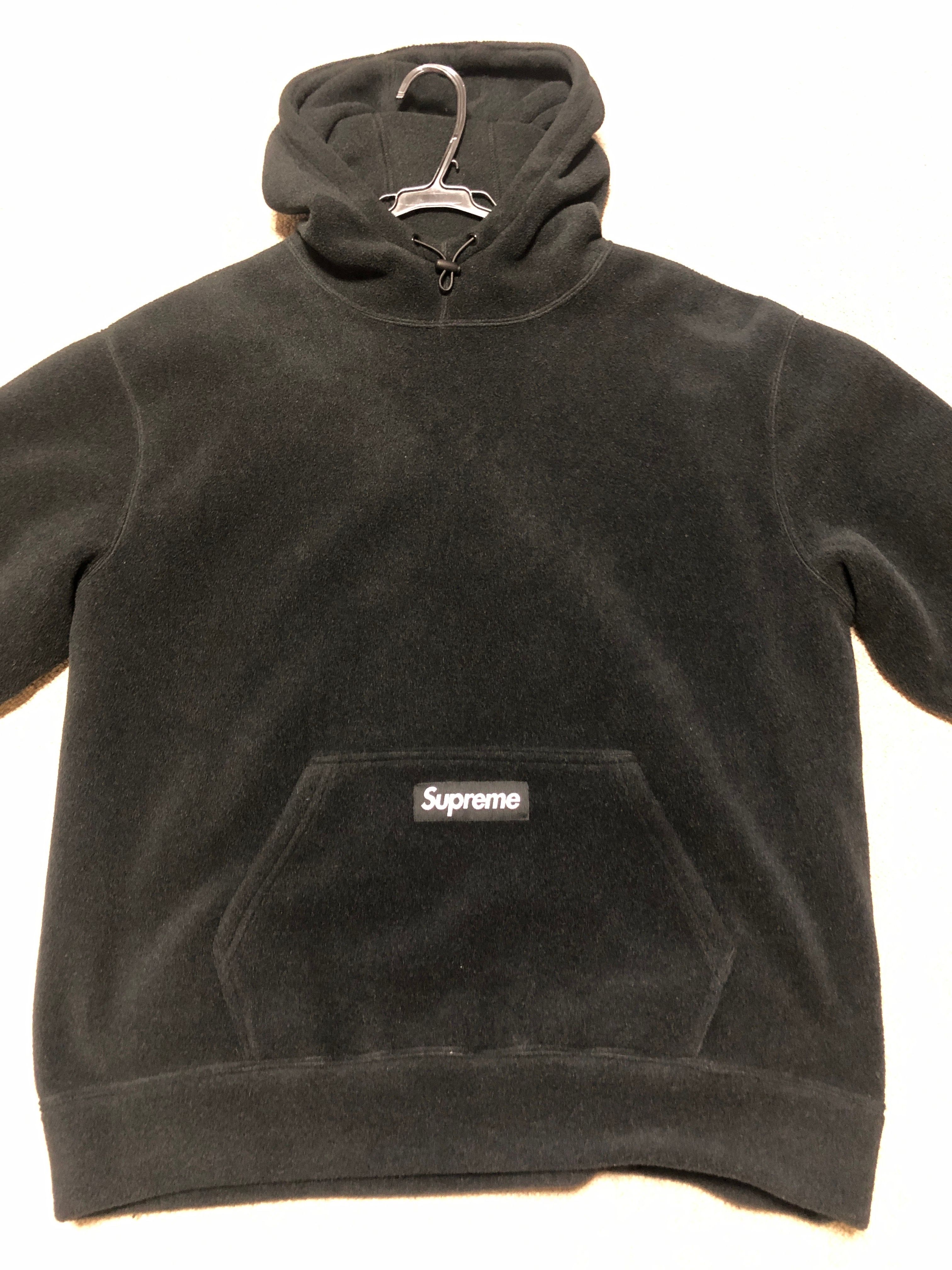 Supreme Polartec Hooded Sweatshirt "Black"