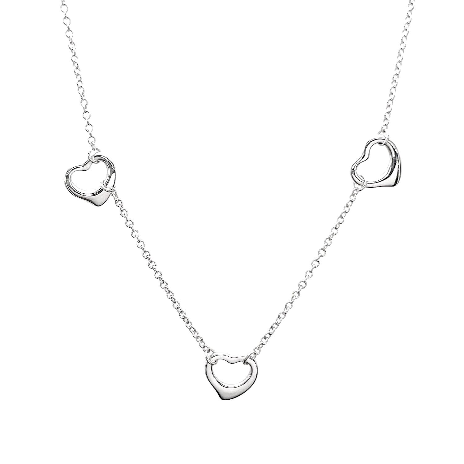 TIFFANY&Co. ティファニー オープンハート エルサペレッティ スリー トリプル 3連 ネックレス
SV925 シルバー 新品仕上済 レディース
【中古】