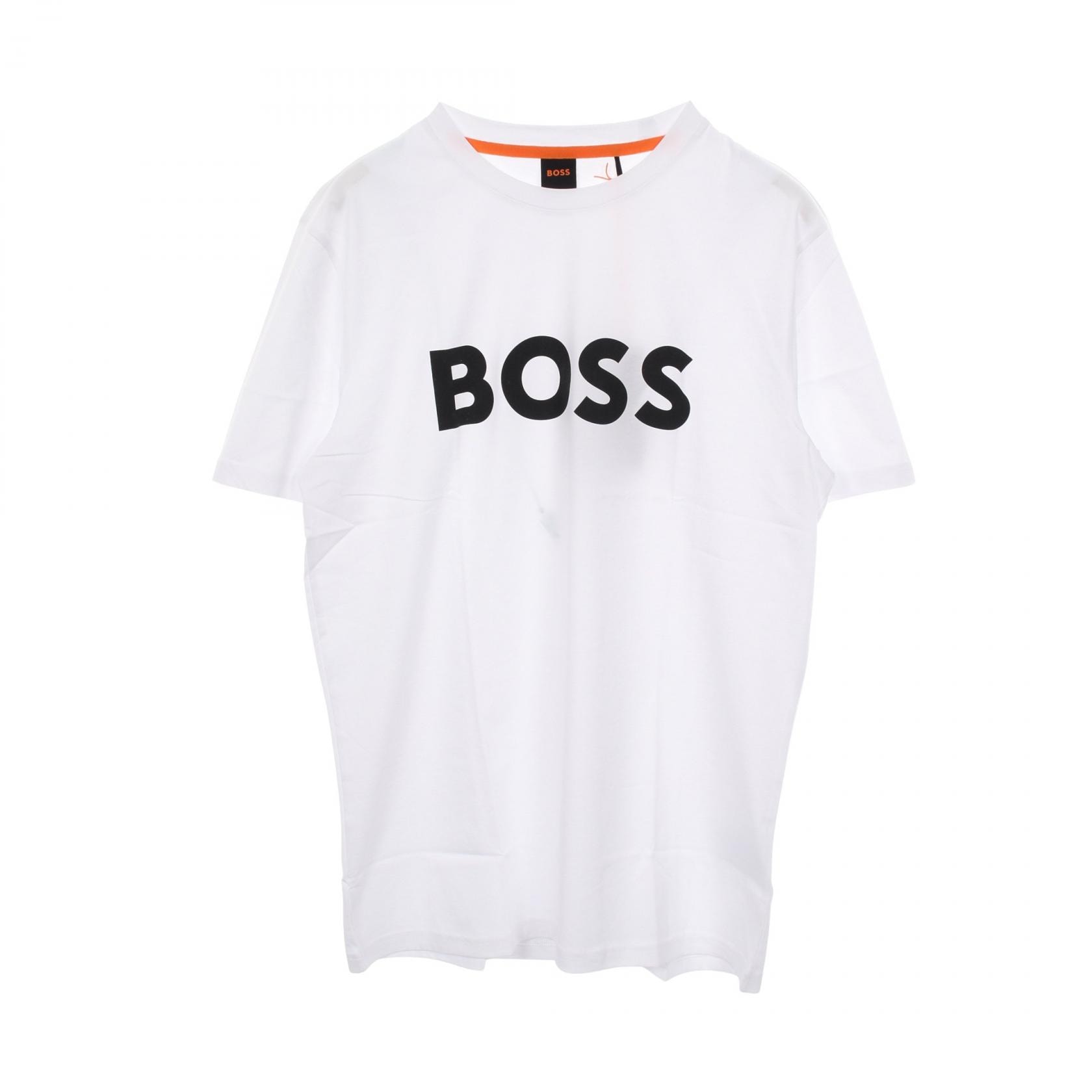 ボス BOSS ロゴ 半袖Tシャツ 衣料品 トップス コットン メンズ ホワイト系 50481923100M 【新品】