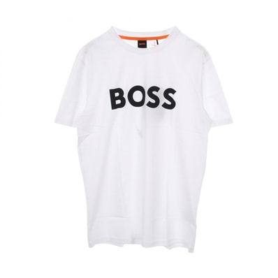 ボス BOSS ロゴ 半袖Tシャツ 衣料品 トップス コットン メンズ ホワイト系 50481923100M 【新品】
