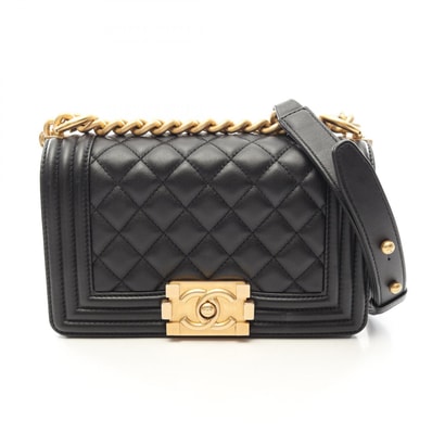 シャネル CHANEL ボーイシャネル スモール ショルダーバッグ バッグ ラムスキン(羊革) レディース ブラック系 A67085 【中古】