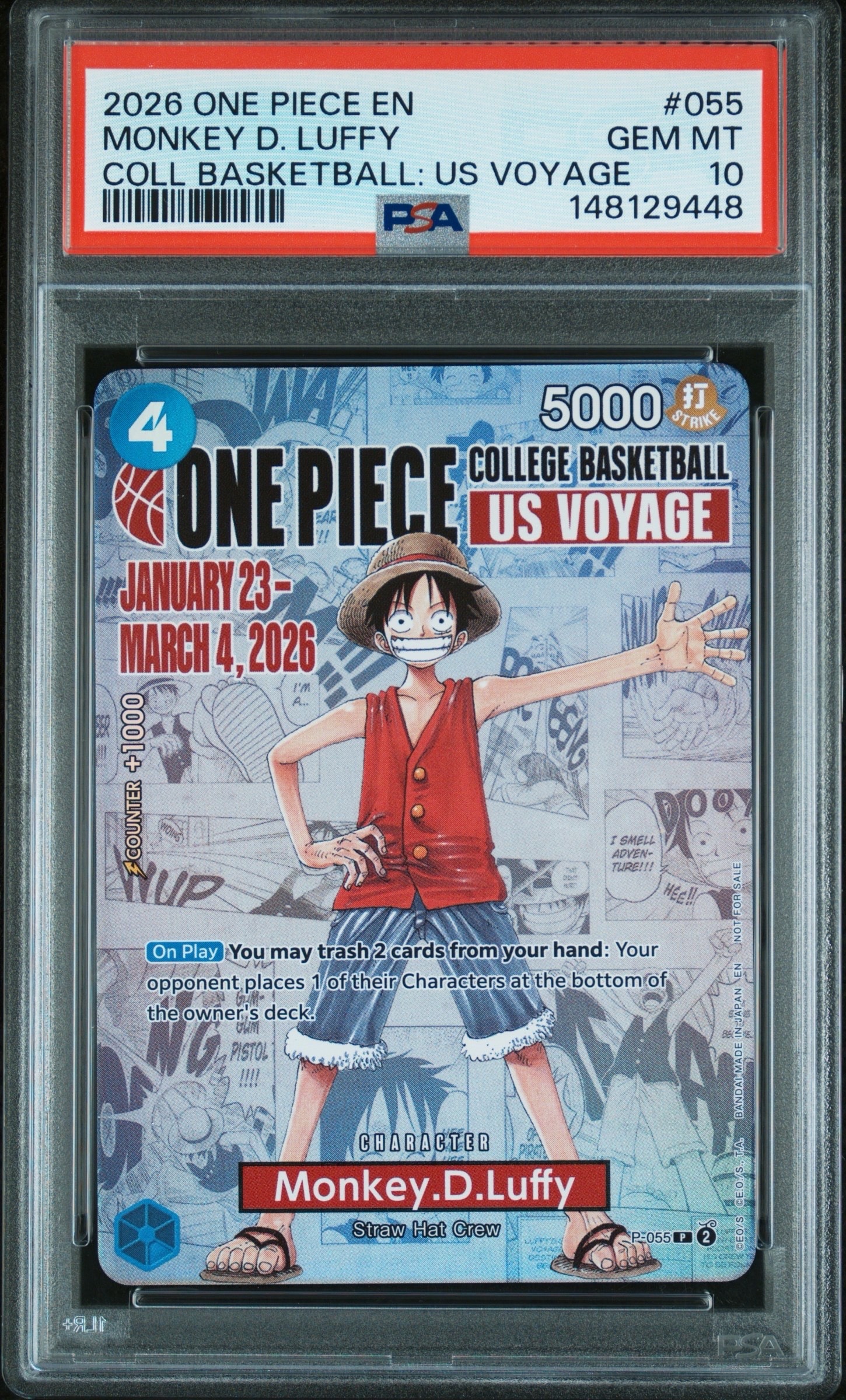 PSA10】モンキー・D・ルフィ：P (開封済) [P-055]【英語版