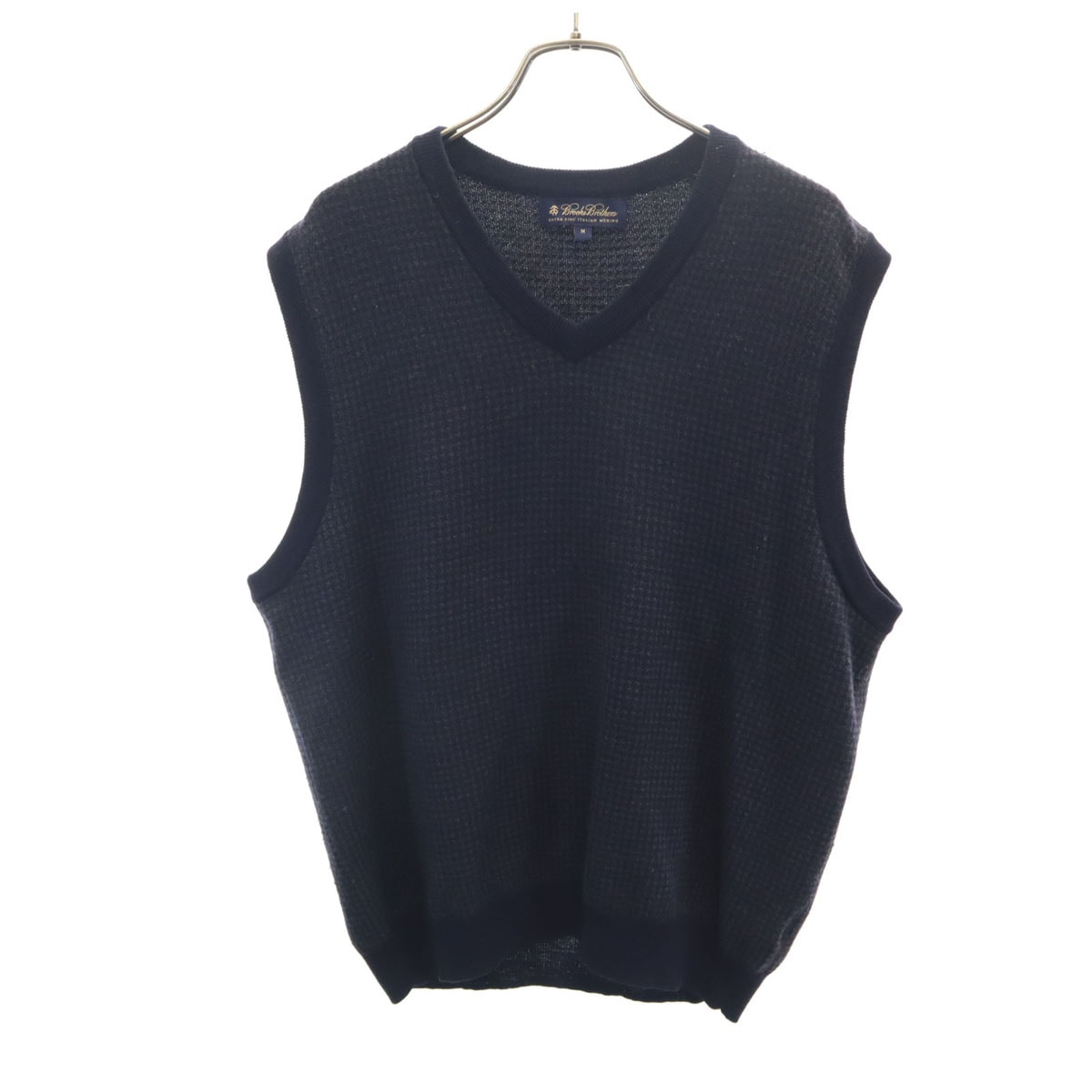 Brooks Brothers ブルックスブラザーズ ウール Vネック ニットベスト M ネイビー