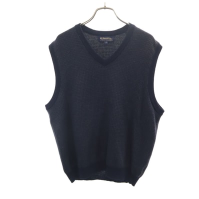 Brooks Brothers ブルックスブラザーズ ウール Vネック ニットベスト M ネイビー