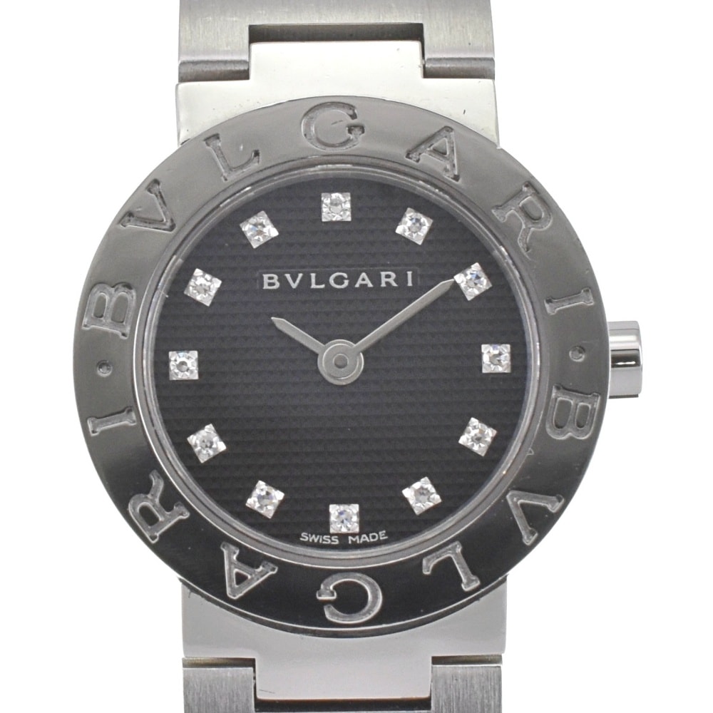 値下 ブルガリ BVLGARI BB23SS ブルガリブルガリ 12P ダイヤモンド クォーツ レディース 良品 J#142489
