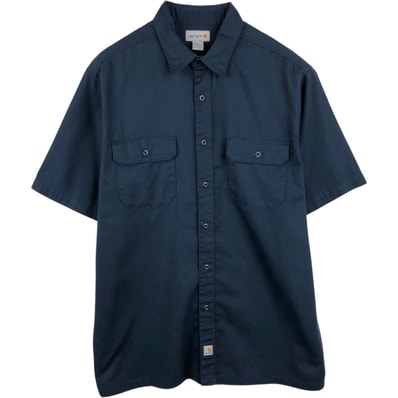 古着 カーハート Carhartt バックプリント 半袖 ワークシャツ ボックスシャツ メンズXL相当/eaa655230