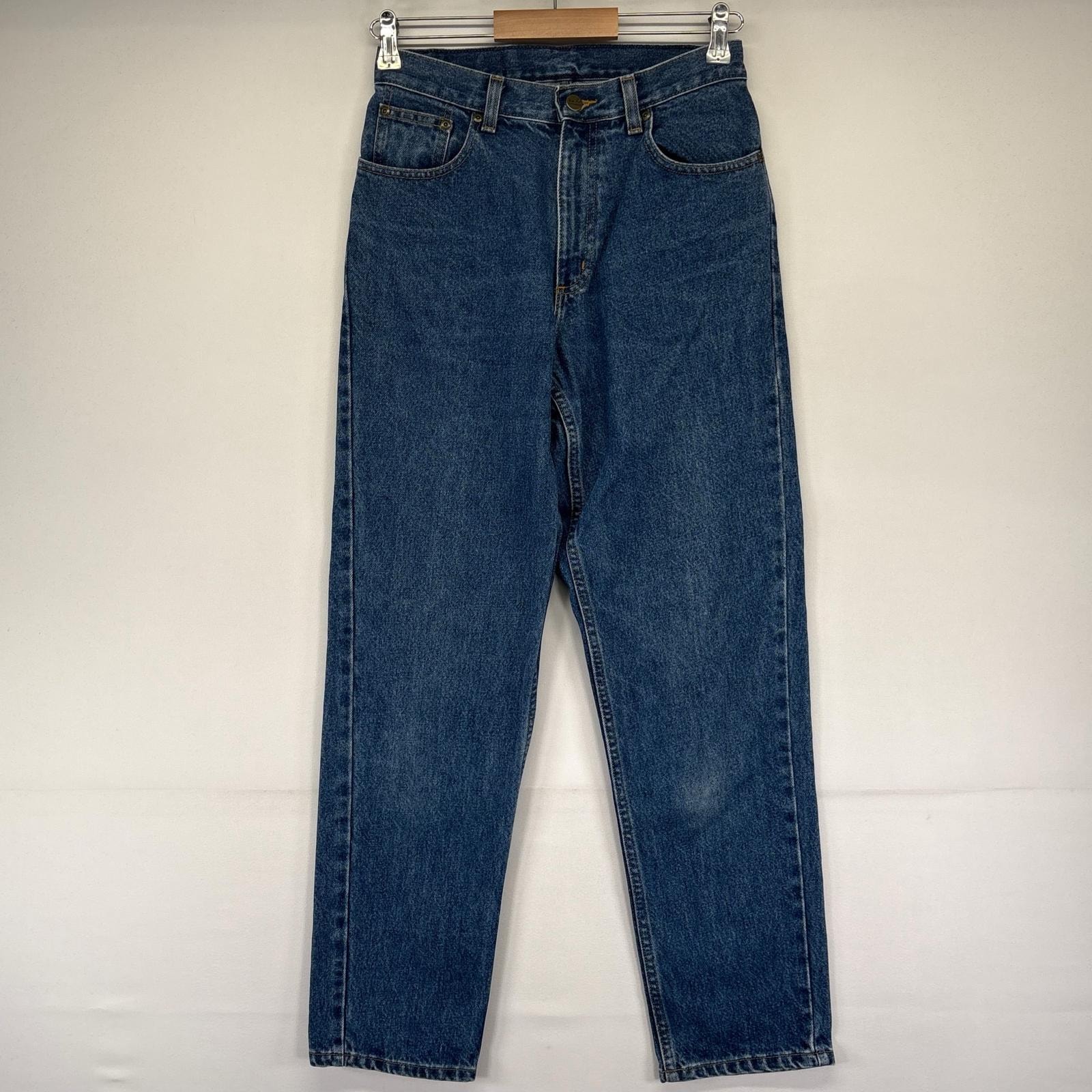 古着 エルエルビーン L.L.Bean デニム パンツ Gパン レザーパッチ 5ポケット ジーパン 6R(レディース)  ブルー系 レディース
