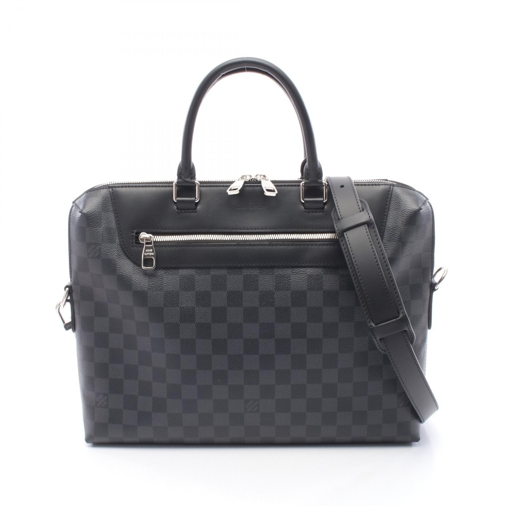 ルイ・ヴィトン LOUIS VUITTON PDJ NM ポルト ドキュマン ジュール 2WAY ブリーフケース バッグ PVCコーティングキャンバス レザー ダミエ・グラフィット メンズ ブラック系 M48260 【中古】