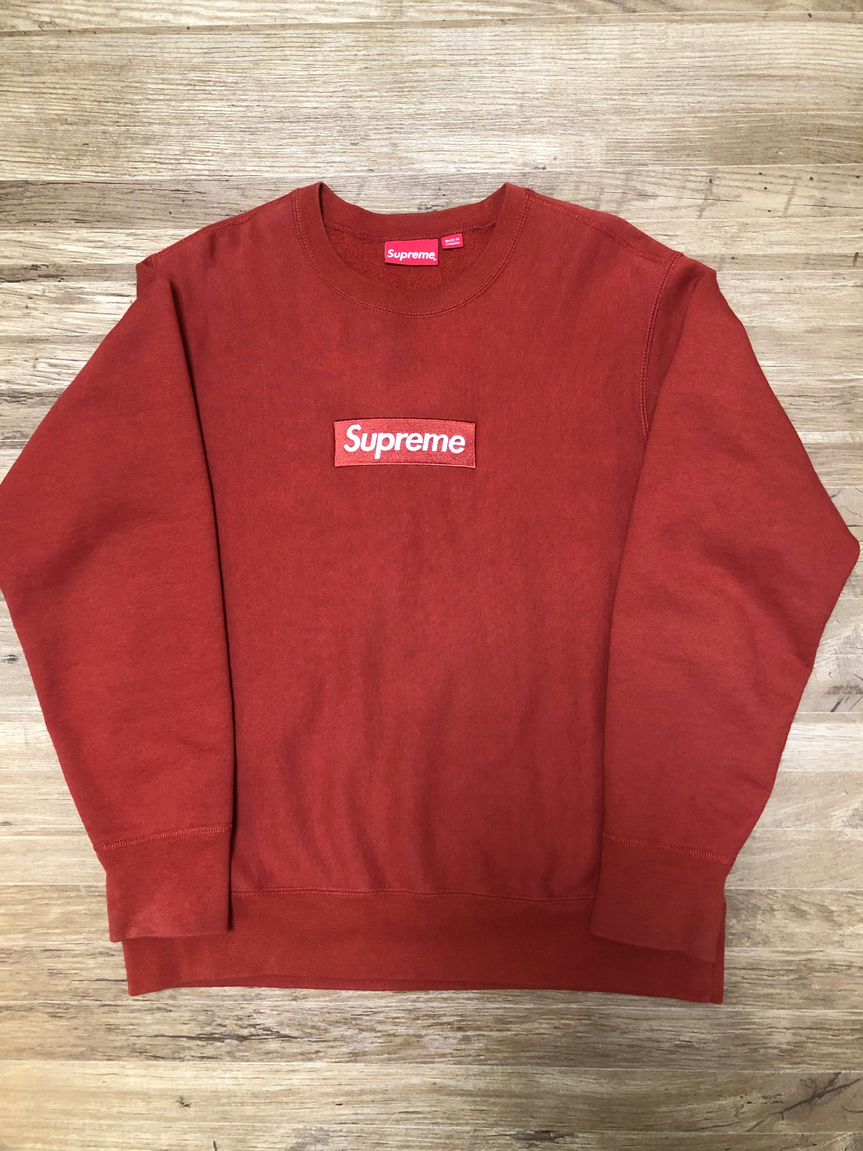 Supreme Box Logo Crewneck Sweatshirt "Rust" (18FW)