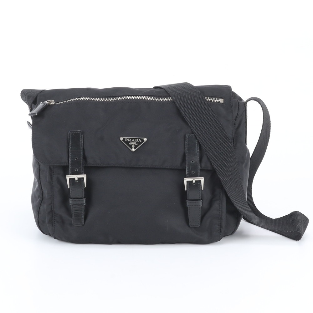 ■極美品 プラダ テスート ナイロントライアングルロゴショルダーバッグ