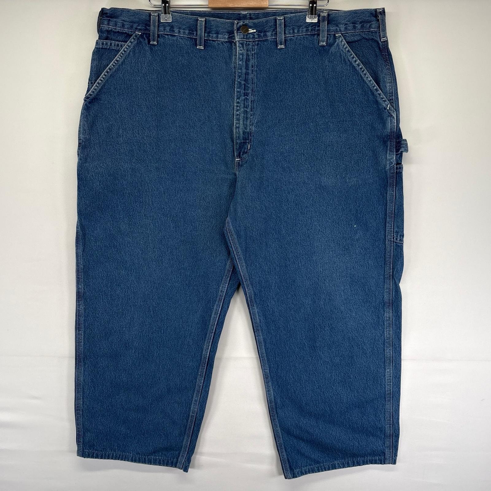 古着 カーハート Carhartt デニム パンツ デニムペインターパンツ 大きいサイズ ハンマーループ w46 L28  ブルー系 メンズ