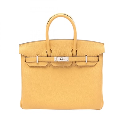エルメス HERMES バーキン25 ハンドバッグ バッグ レザー トゴ トゴ パイユ レディース イエロー系 【中古】