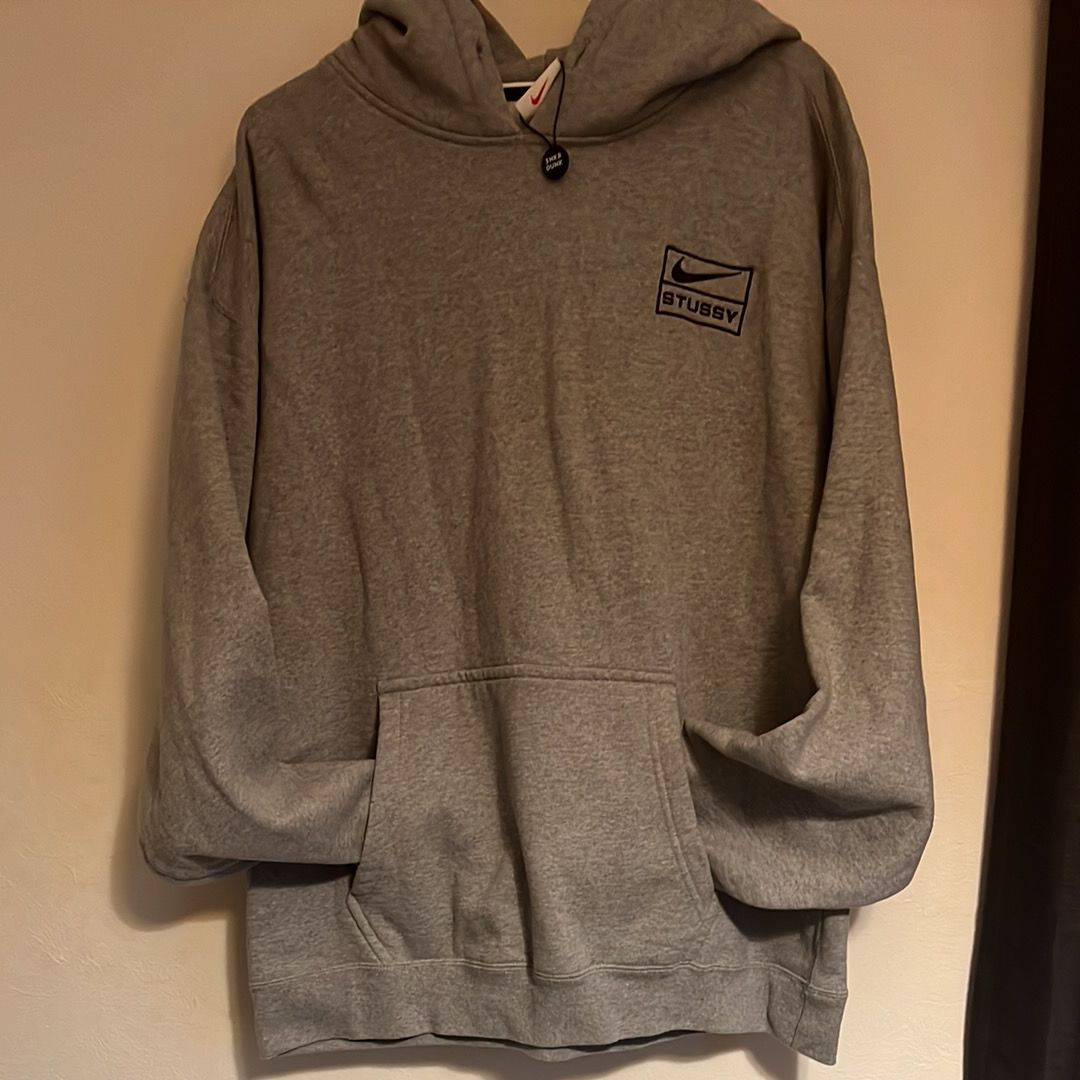 Stussy × Nike NRG Washed Hoodie (US Size) "Grey" DJ9488-063