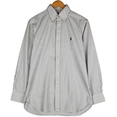 古着 ラルフローレン Ralph Lauren 長袖 ボタンダウンストライプシャツ メンズM相当/eaa597723