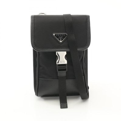 プラダ PRADA TESSUTO+SAFFIAN ショルダーバッグ バッグ ナイロン サフィアーノレザー レディース ブラック系 2ZH1092DMHF0002 【新品】