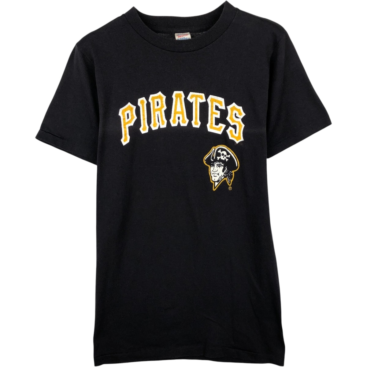 古着 80年代 チャンピオン Champion トリコタグ MLB PITTSBURGH PIRATES ピッツバーグパイレーツ スポーツプリントTシャツ USA製 レディースM相当 ヴィンテージ/eaa640812