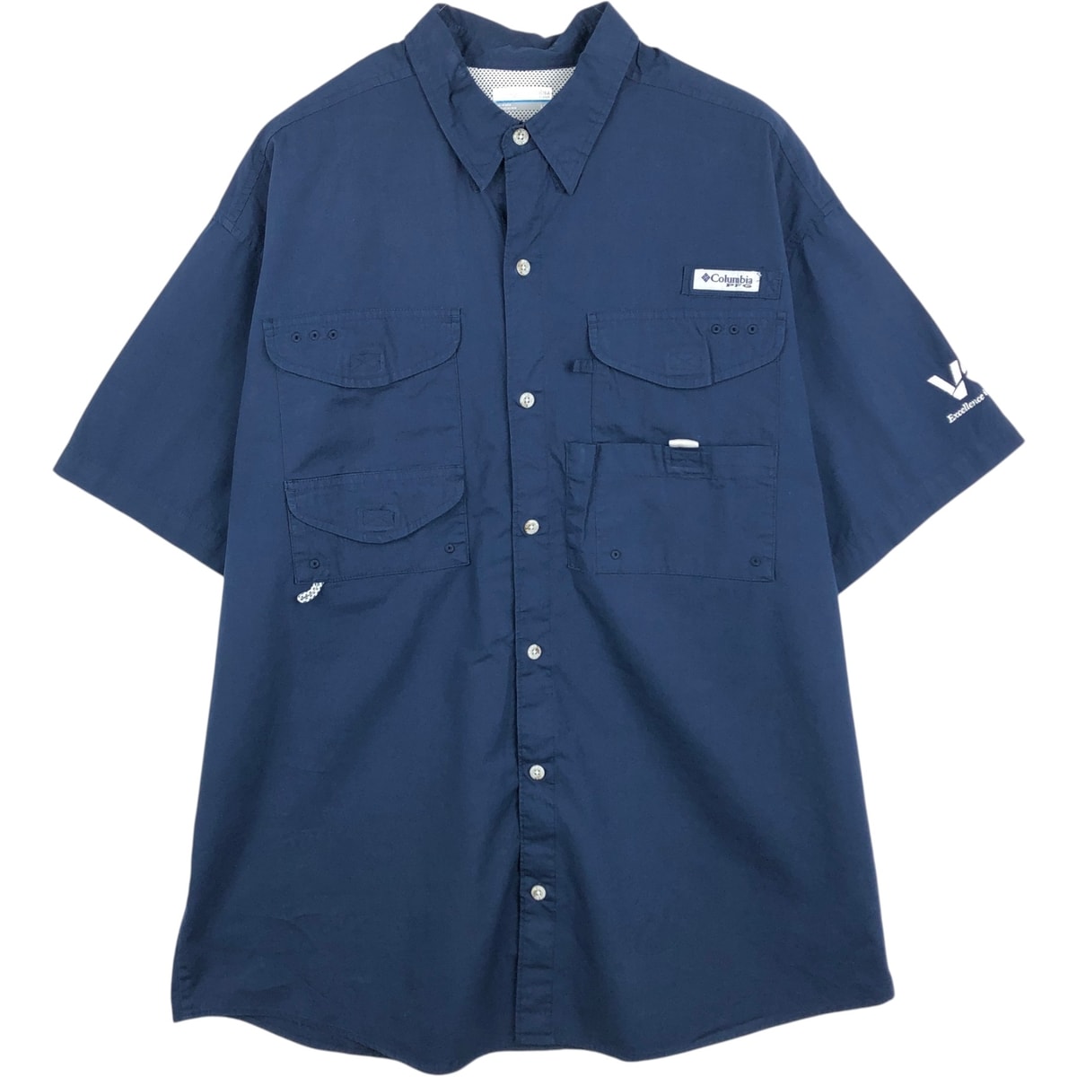 古着 コロンビア Columbia PFG 半袖 フィッシングシャツ メンズL相当/eaa653005