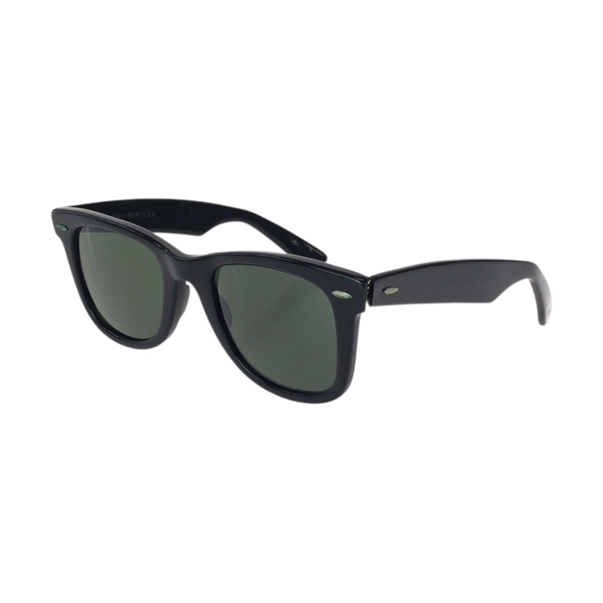 Ray-Ban レイバン ヴィンテージ ボシュロム WAYFARER ブラック ダークグリーン プラスチック サングラス メガネ 男女兼用 ウェリントン 602105 【中古】