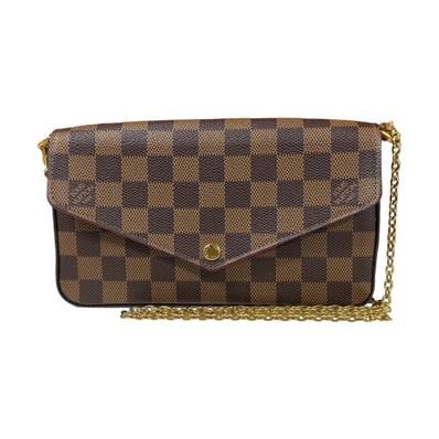 ルイヴィトン ポシェットフェリシー ダミエ ショルダーバッグ ダミエキャンバス N40492 ブラウン レディース LOUIS VUITTON 中古