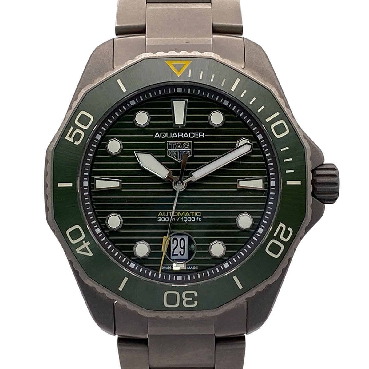 TAG HEUER タグホイヤー アクアレーサー プロフェッショナル 300 腕時計 WBP208B BF0631 ステンレススチール カーキ グリーン  メンズ【中古】