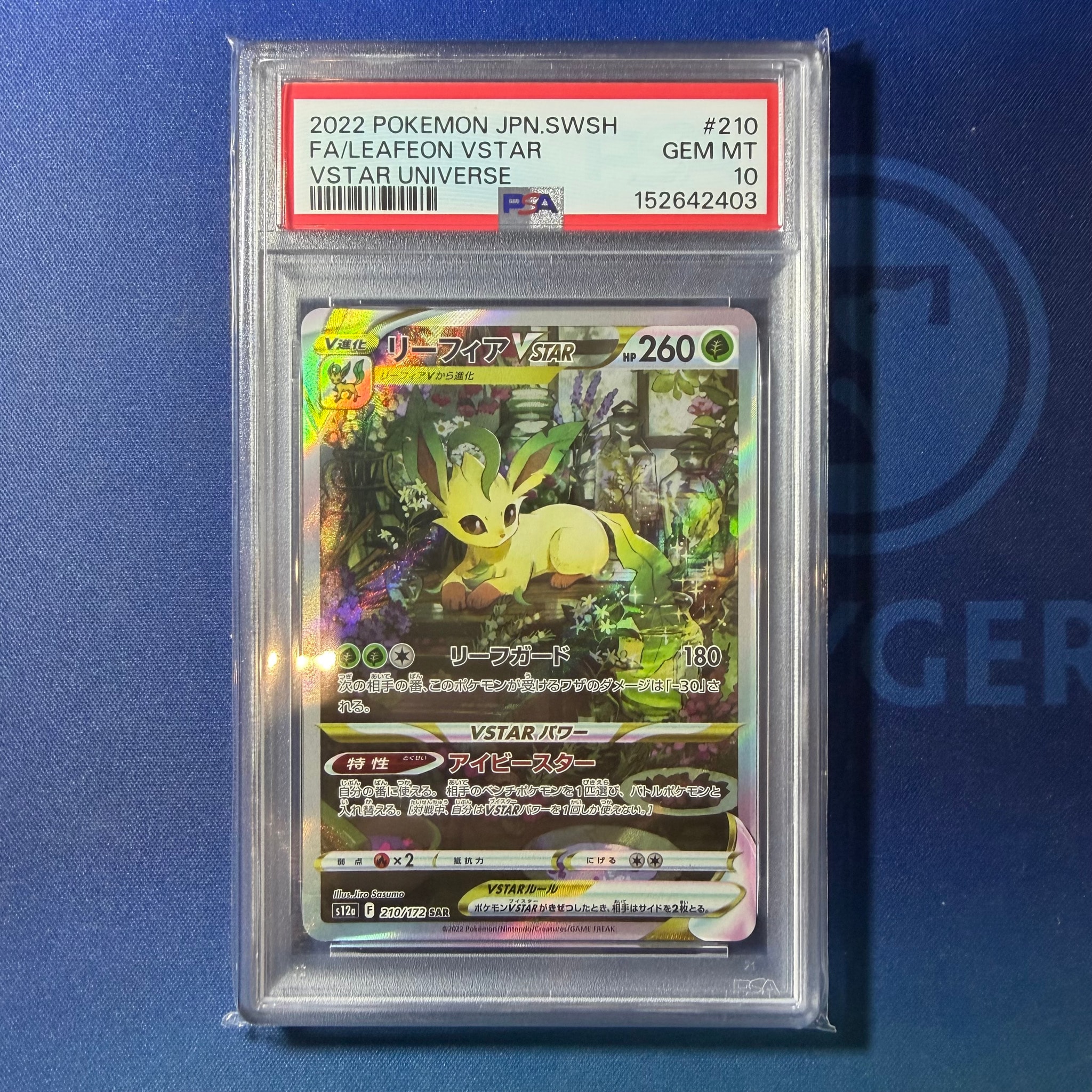 PSA10】リーフィアVSTAR SAR[s12a 210/172](ハイクラスパック「VSTAR