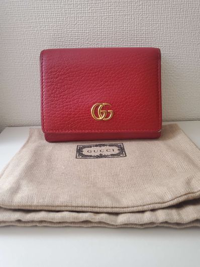 GUCCI GG Marmont Medium Wallet "Red"