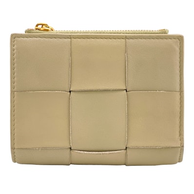 ボッテガヴェネタ BOTTEGAVENETA 二つ折り財布 マキシイントレチャート グリーン