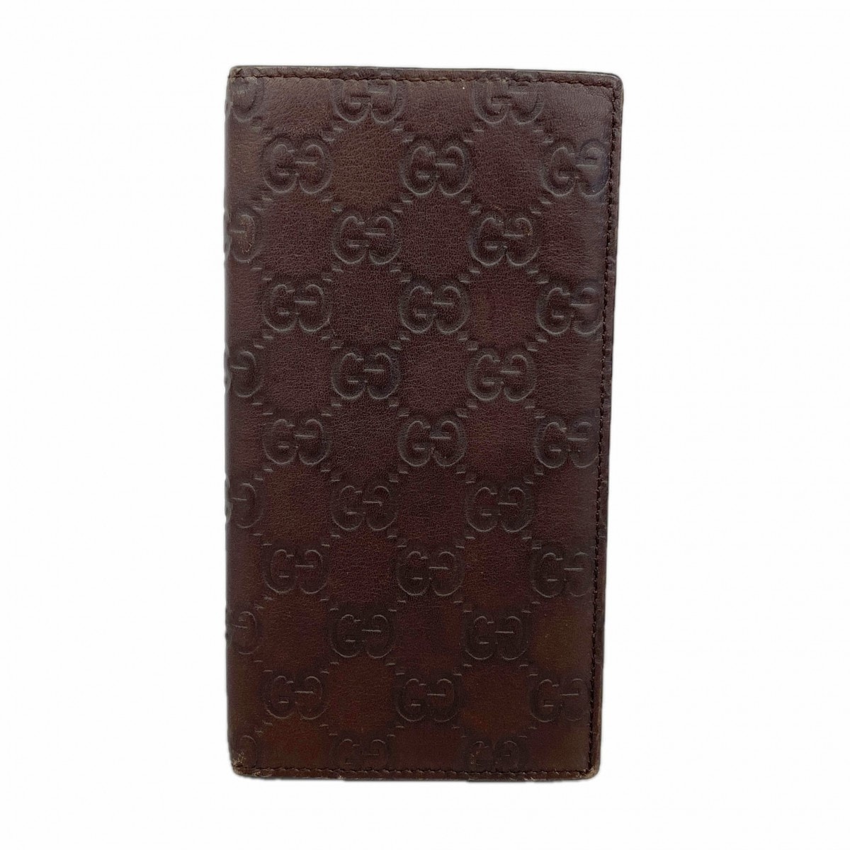 ★SALE【6gc2420】グッチ 長札入れ グッチシマ 224183 レザー ブラウン【中古】メンズ