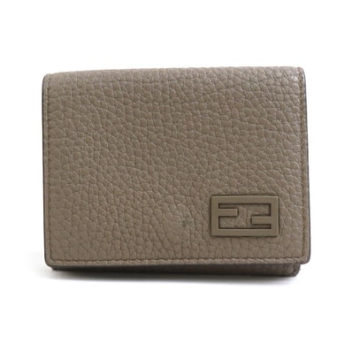 フェンディ FENDI 三つ折り財布 レザー カーキブラウン レディース 7M0280-AGQZ【中古】 56128k