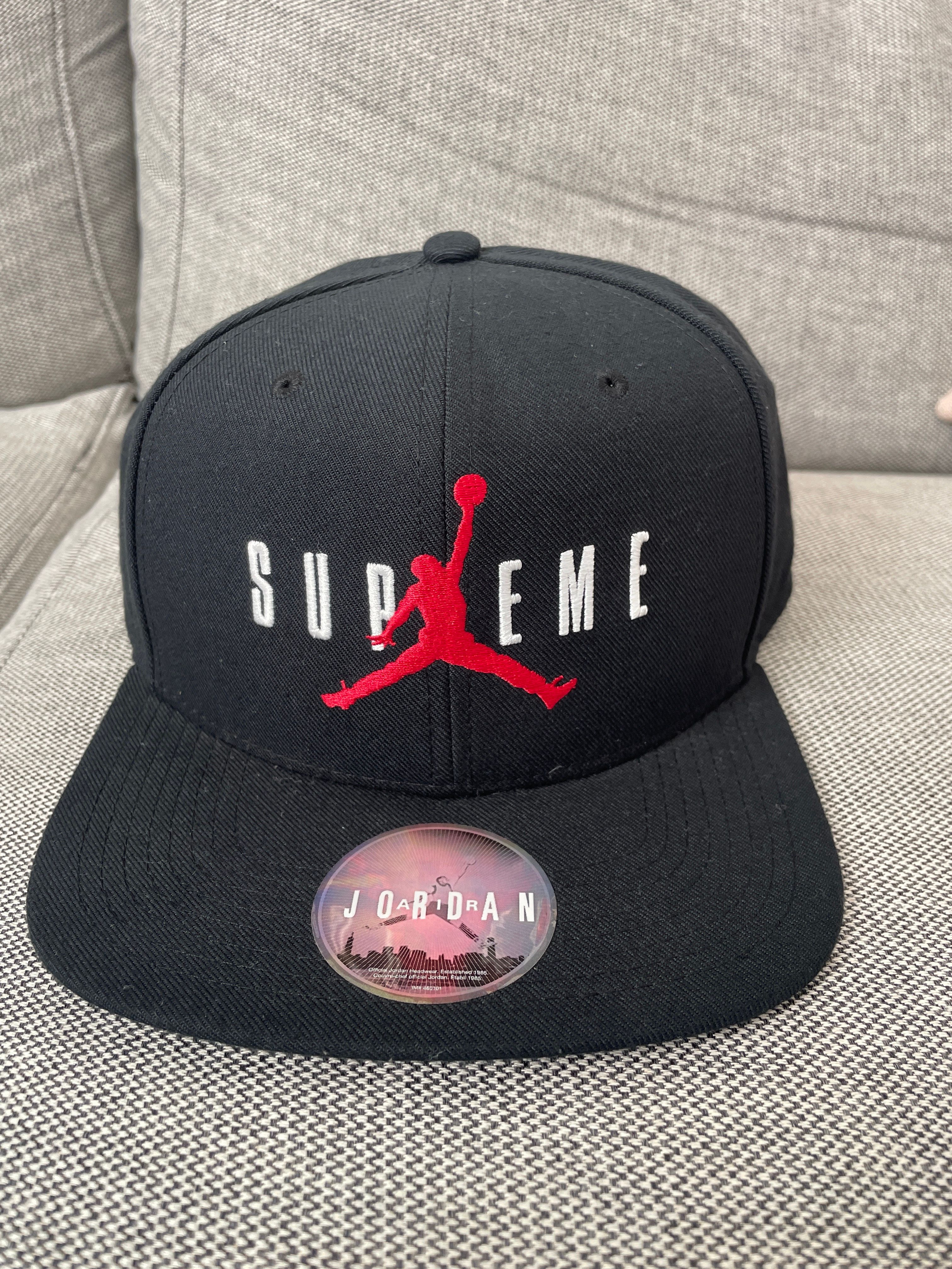 Supreme NIKE Air Jordan 6-Panel Cap "Black"