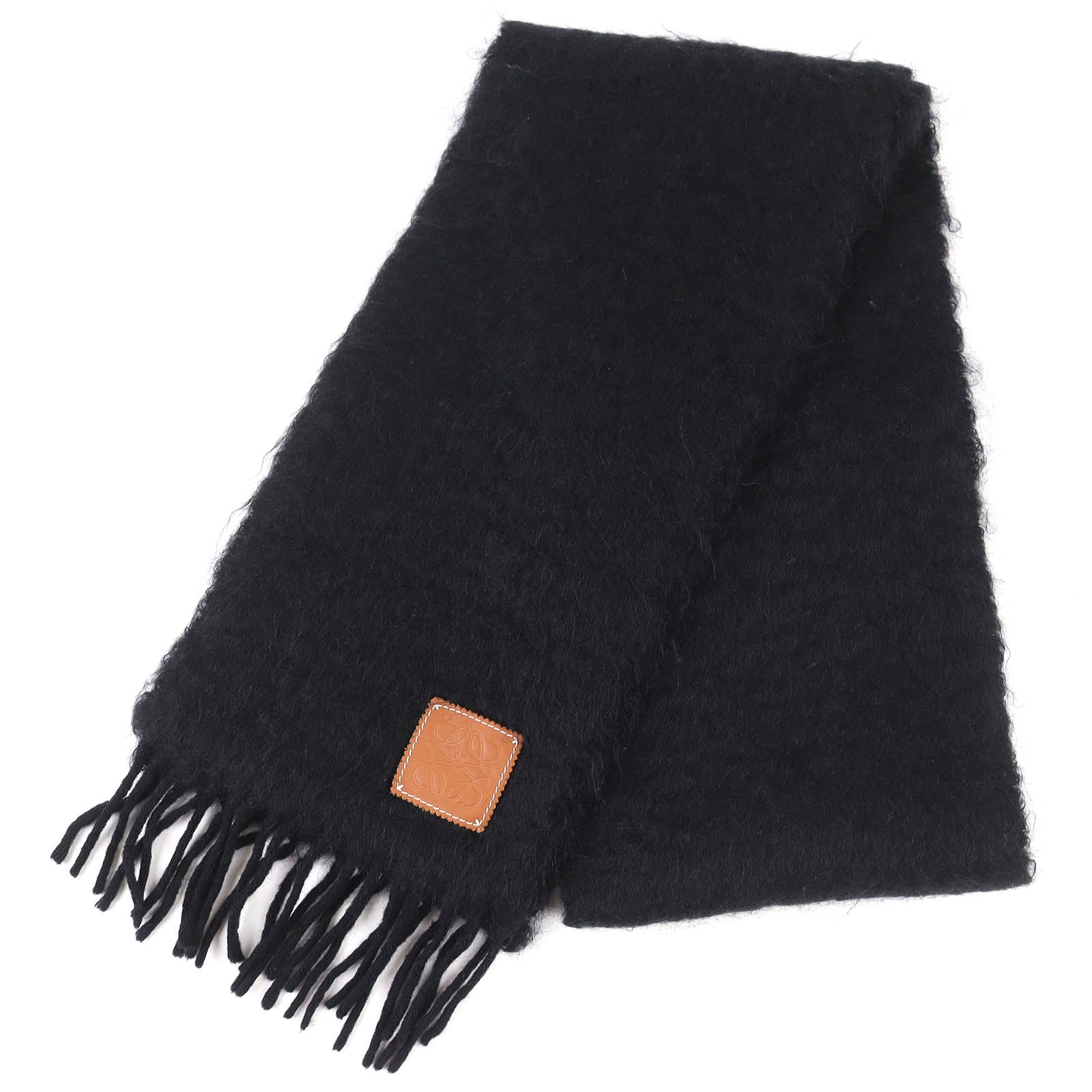 美品 ロエベ マフラー ブラック レディース