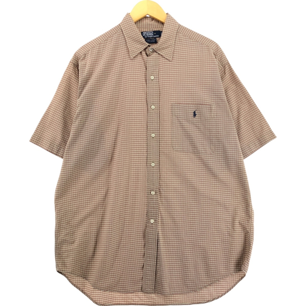 古着 ラルフローレン Ralph Lauren LOWELL SPORT 半袖チェックシャツ メンズL相当/eaa546818