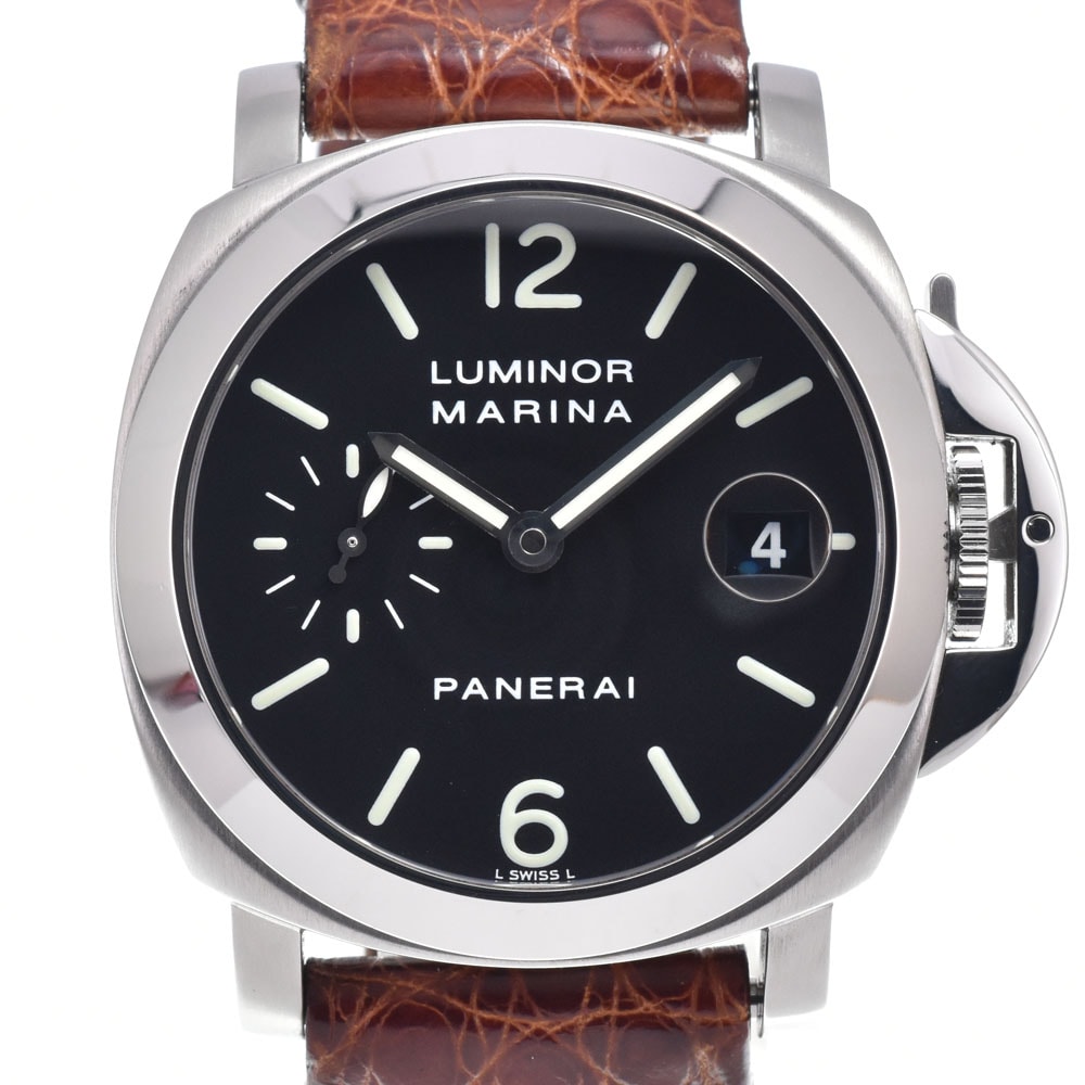 パネライ PANERAI PAM00048 ルミノール マリーナ ブラック 自動巻き メンズ 箱・保証書付き 腕時計 J#150029