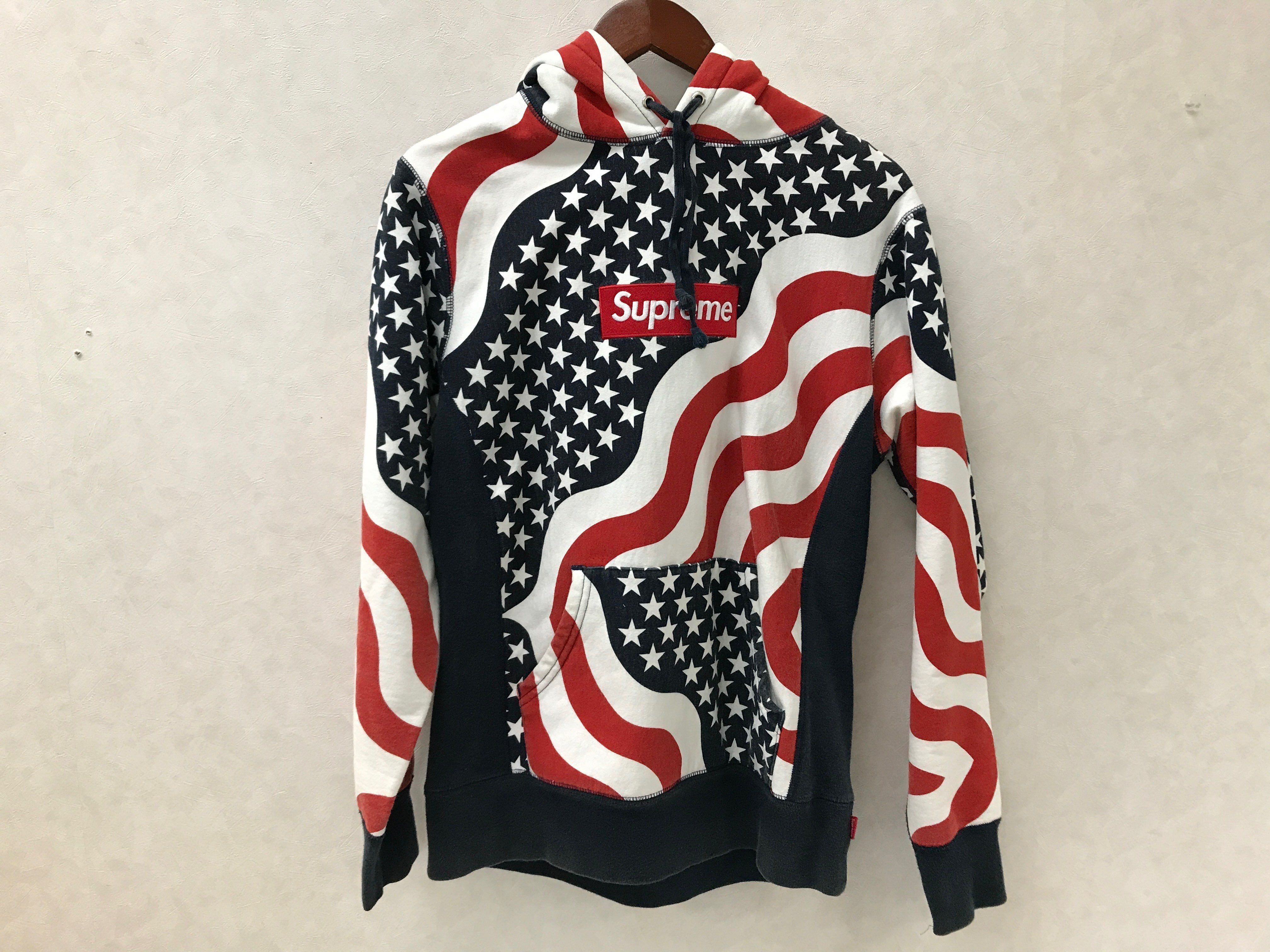 Supreme Box Logo Hooded Sweatshirt "American Flag" (14FW)
