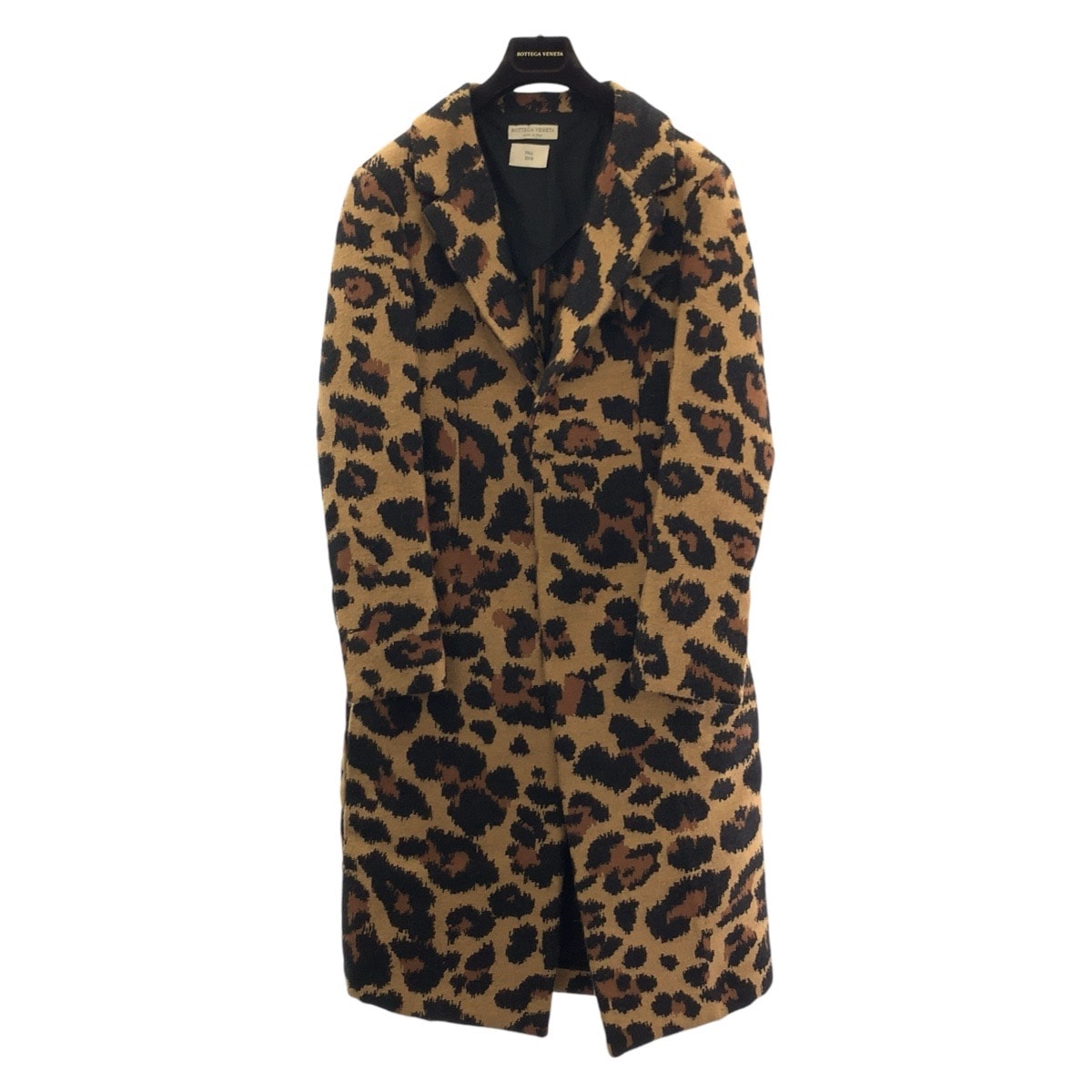 超美品 BOTTEGAVENETA ボッテガヴェネタ レオパード サイズ38 ブラウン ナイロン アクリル/ モヘア/ コート テーラードコート チェスターコート 504011 【中古】