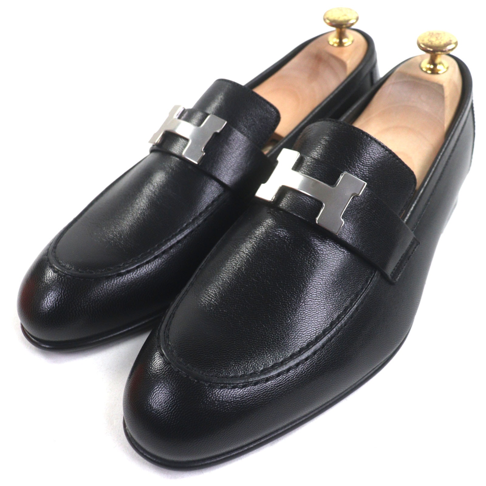 未使用品 エルメス ローファー ブラック メンズ 41