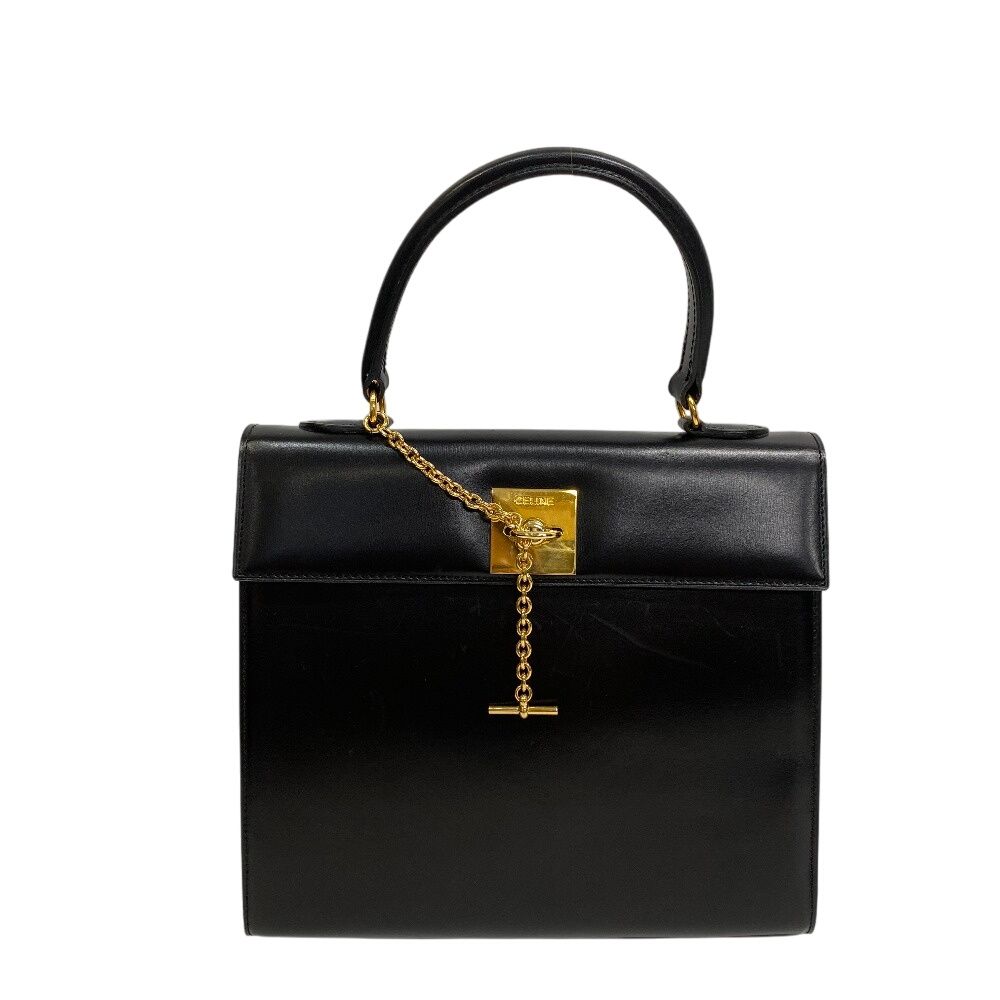 セリーヌ CELINE ハンドバッグ チェーンロック ヴィンテージ ブラック