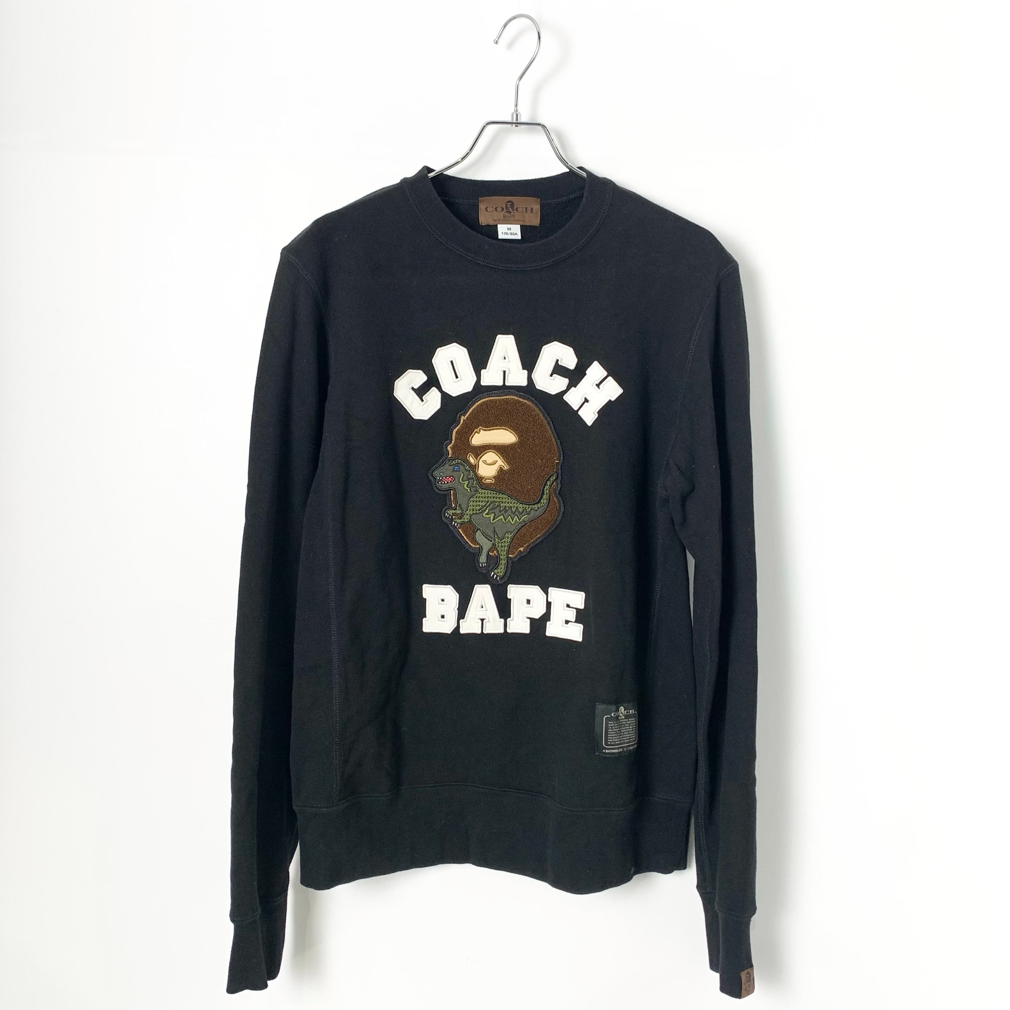 A BATHING APE × COACH Crew Neck Sweat Shirt "Black"