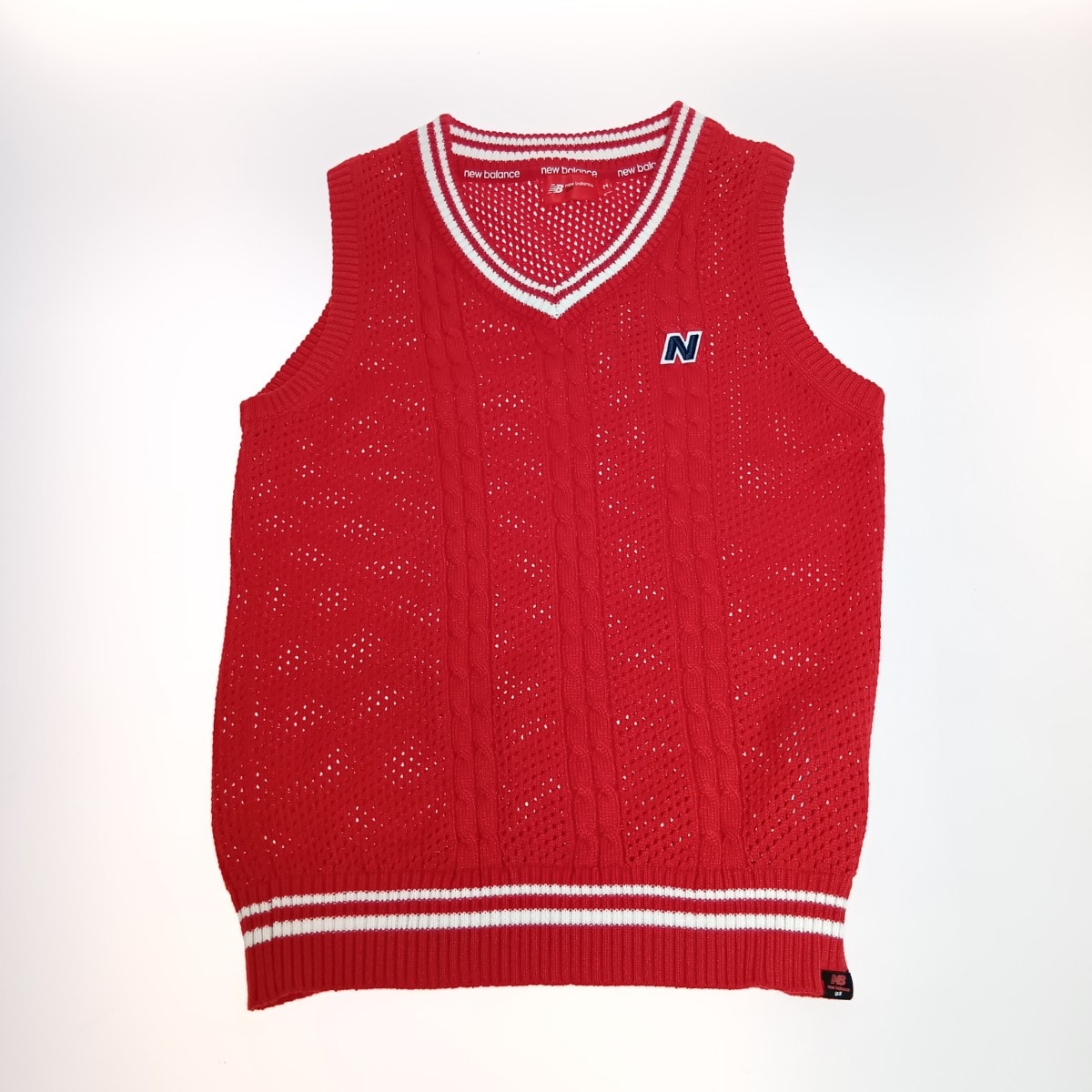 ◎◎NEW BALANCE ニュー・バランス メッシュニットベスト サイズ2 レディース レッド