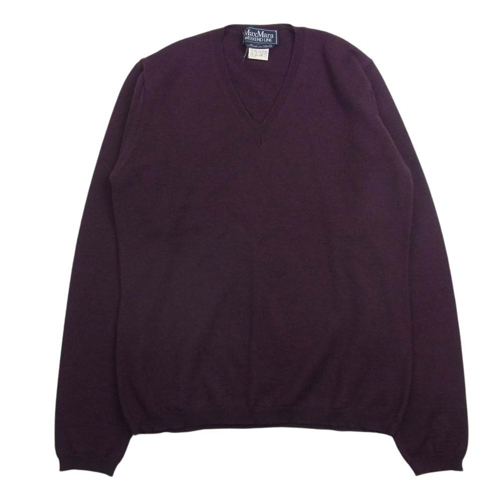 MAX MARA マックスマーラ ニット WEEKEND LINE バージン ウール Vネック ニット パープル系【中古】