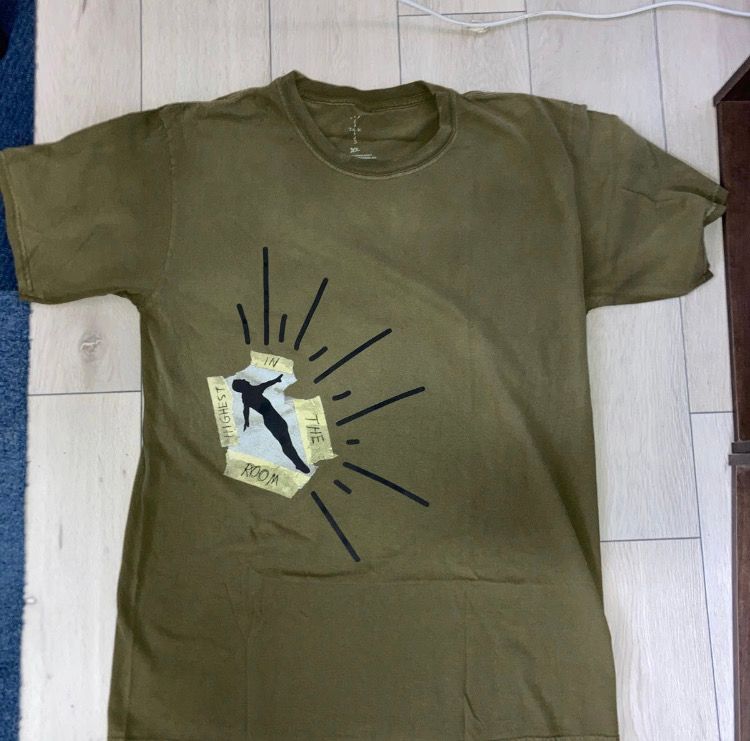 Travis Scott Cactus Jack Highest In The Room Dive T Shirt "Olive"